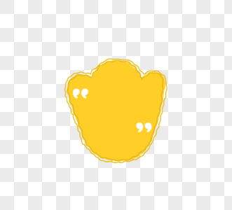 黄色鸭掌创意标题框图片