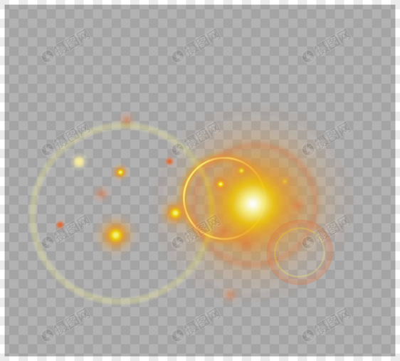 光点金色光环黄色光效图片