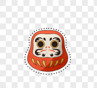 红色达摩不倒翁达摩蛋图片素材