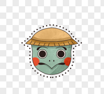 日志河神河伯怪物吉祥物素材