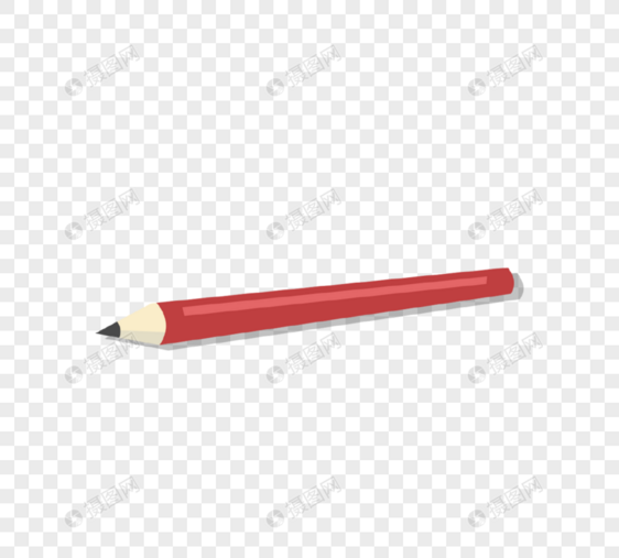 红色铅笔文具美术铅笔图片