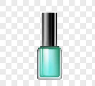 女性化妆品蓝色指甲油玻璃瓶图片