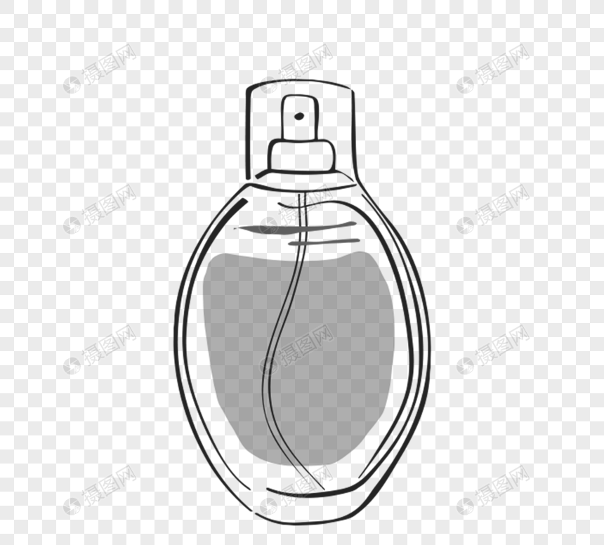 黑色素描手绘实验器材酒精灯元素