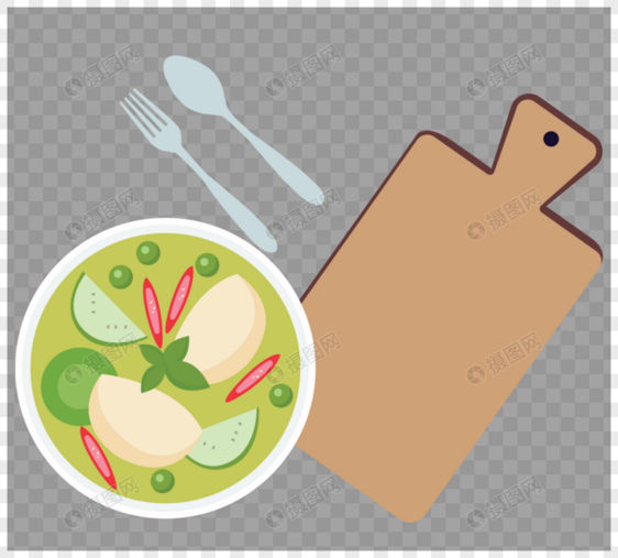 卡通手绘餐饮菜单PNG元素图片