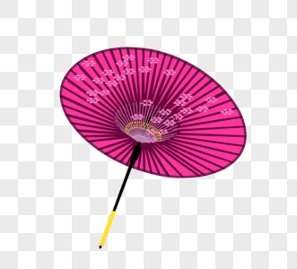 平面粉色可爱樱花风格和伞元素矢量图图片
