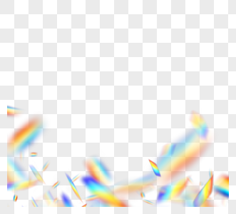 彩虹创意感手绘光效边框图片