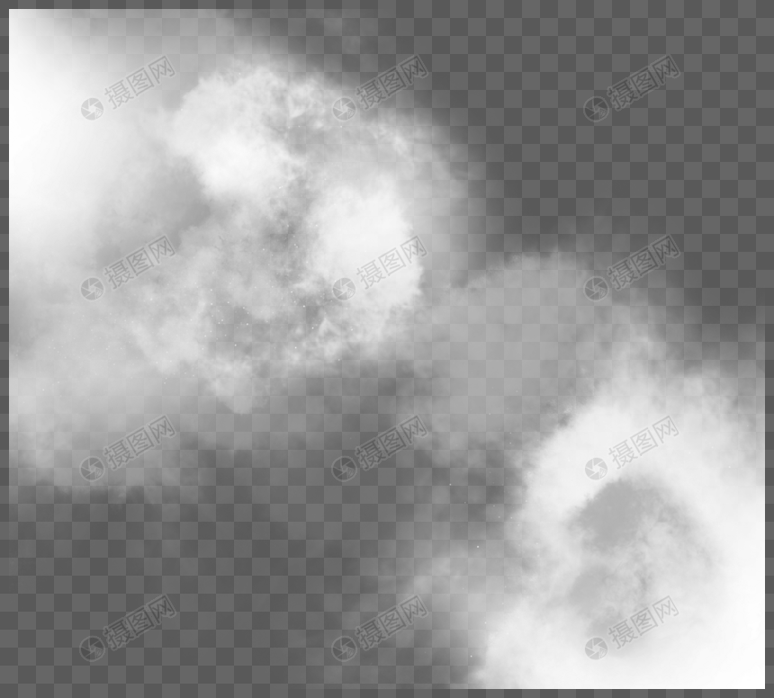 颗粒风格白色浓雾边框图片