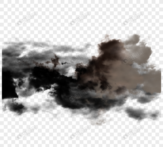 手绘阴天厚重感黑色云层图片
