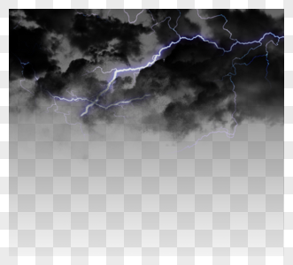 线性闪电效果质感黑云图片