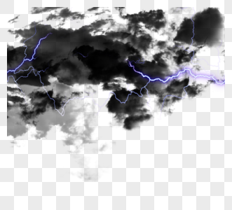 发光强光闪电质感云层图片