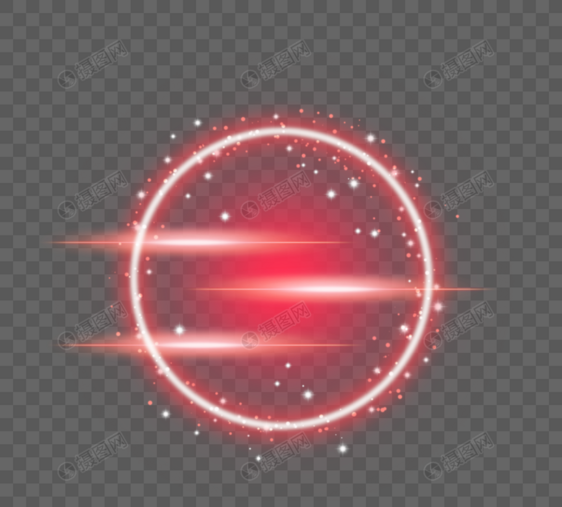 颗粒感环形红色光效图片