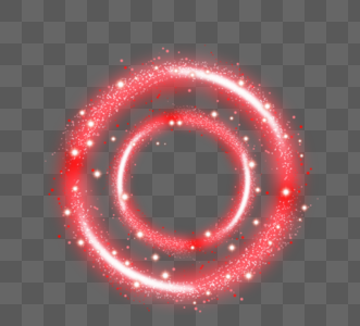 红色环形颗粒感光效图片