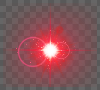 颗粒感红色爆炸十字形光效图片