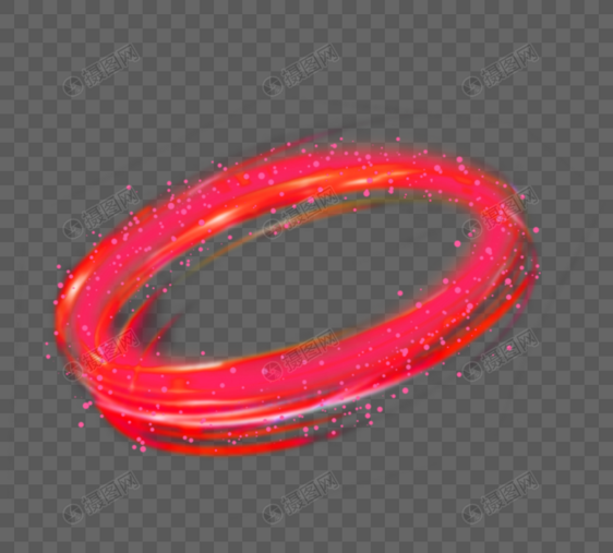 环形缠绕颗粒感红色光效图片