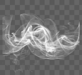 创意感手绘烟雾飘散元素高清图片