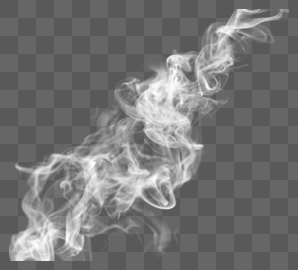 白色烟雾创意感手绘元素图片