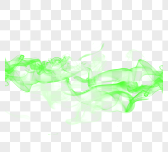 抽象绿烟水墨渲染图片