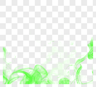 绿色悬浮烟雾效应边框图片