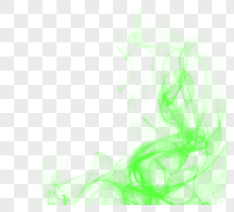 水墨扩散绿色烟雾效应图片