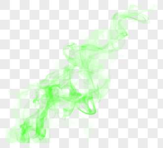 漂浮绿色抽象烟雾效应图片