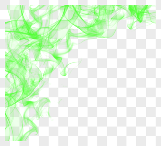 绿色简约漂浮水墨烟雾边框图片
