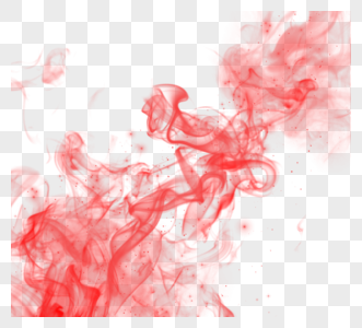 抽象红烟水墨渲染图片