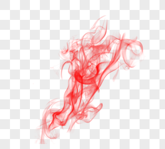 简约悬浮红色晕染烟雾效应图片