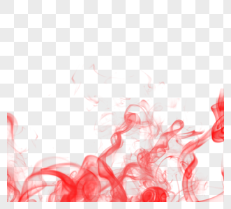 红色悬浮烟雾效应边框图片