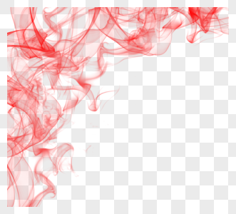 红色简约漂浮水墨烟雾图片