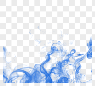 蓝色悬浮烟雾效应边框图片