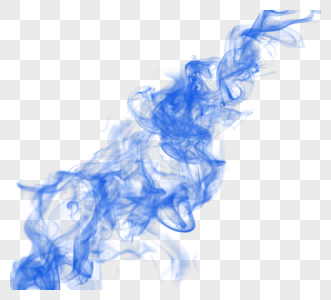 漂浮蓝色抽象烟雾效应图片