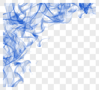 蓝色简约漂浮水墨烟雾图片