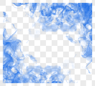 漂浮蓝色悬浮烟雾图片