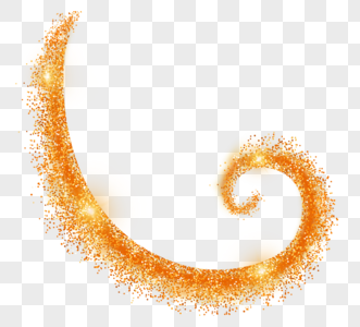 金色颗粒感螺旋形抽象元素图片
