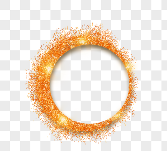 颗粒感金色环形抽象元素图片