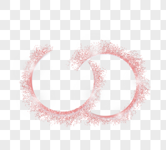 玫瑰金相交环形颗粒感元素图片