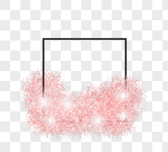 玫瑰金颗粒感闪光正方形边框图片