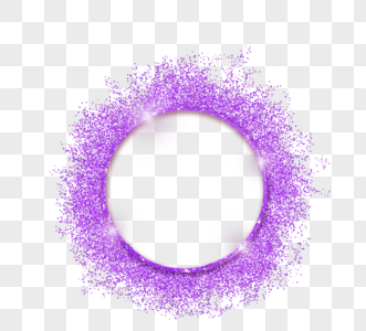 紫色圆形抽象闪耀边框图片