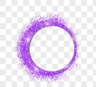 颗粒感紫色环形抽象元素图片