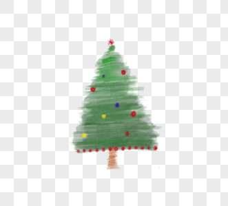 绿色圣诞平安树图片