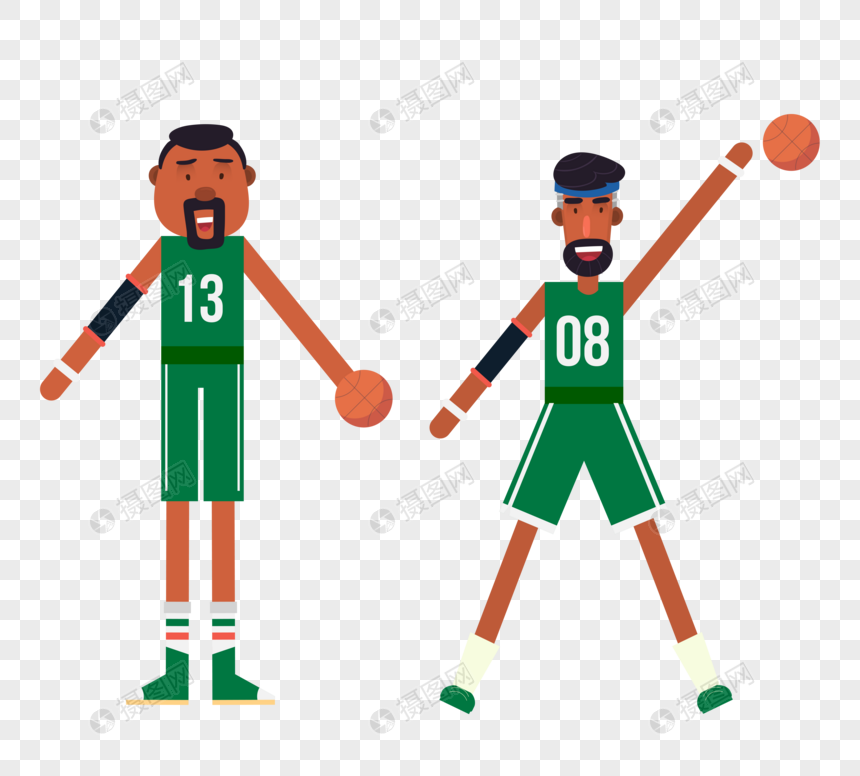 绿色篮球运动员图片