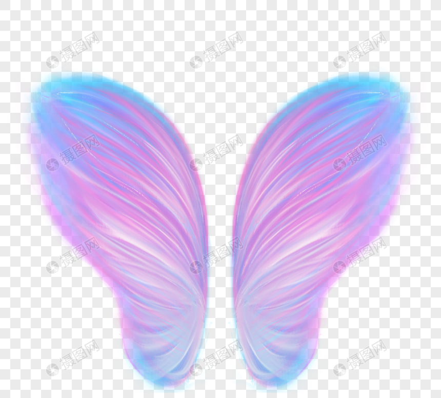 梦幻紫色飞翔翅膀图片