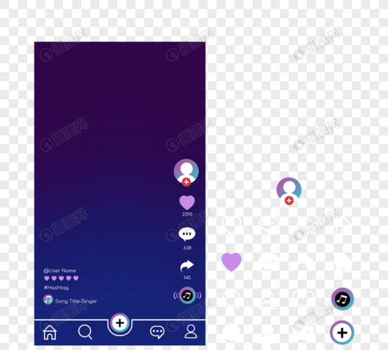 社交媒体抖音视频界面图片