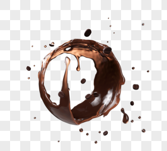 球形咖啡液体3d元素图片