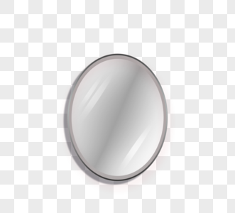透明金属椭圆型镜子图片