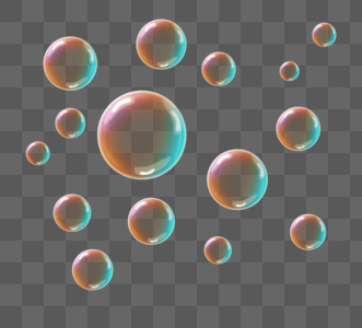彩色肥皂泡泡图片
