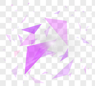 科技风格粉紫色三角形散射悬浮光效高清图片