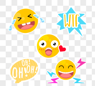 可爱emoji表情贴纸图片