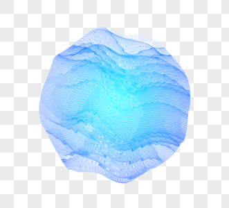 蓝色渐变抽象球体图片