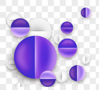 紫色立体感圆形抽象图形图片